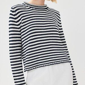 La Ligne Marina navy and White Striped Knit Sweater